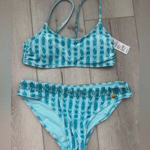 Pink Palm Puff swimsuit